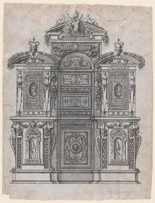 Furniture Design, 1565-70. Creator: Jacques Androuet Du Cerceau