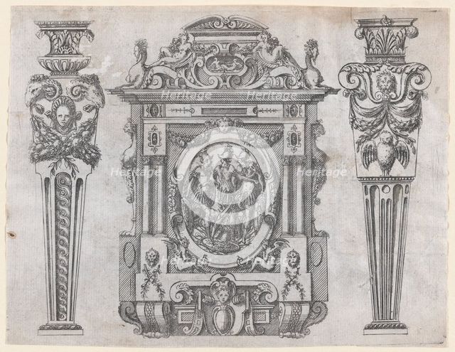 Furniture Design, 1565-70. Creator: Jacques Androuet Du Cerceau.