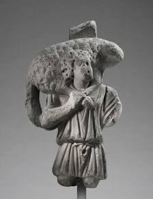 Furniture Support Shaped as a Good Shepherd, about A.D. 300. Creator: Unknown