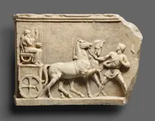 Furniture Support with a Statue Procession, about 50 BC. Creator: Unknown