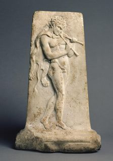 Furniture Support with Satyr Playing Pipes, 80 B.C.-A.D. 125. Creator: Unknown