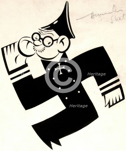 'Furtive Fritz is always listening. Be careful...', swatika, WWII poster, between 1939 and 1946. Creators: Central Office of Information, Unknown.