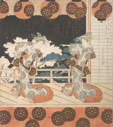 Furuichi Dance (No. 1 of a Set of Four), 19th century. Creator: Gakutei