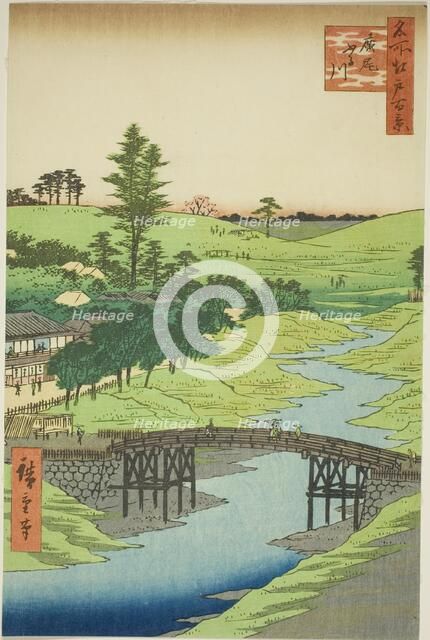 Furukawa River, Hiroo (Hiroo Furukawa), from the series "One Hundred Famous...", 1856. Creator: Ando Hiroshige.