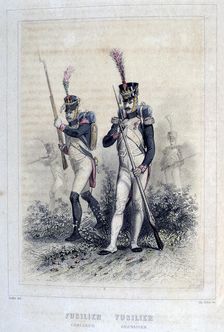Fusilier Grenadier and Fusilier Chasseurs 1859. Artist: Auguste Raffet