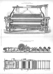Fustian Loom and Improved Slasher-Sizing Machine, late 19th century? Artist: George B Smith