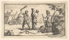 Fustigatio (John Beaver, Roman Military Punishments, 1725), after 1725. Creator: William Hogarth