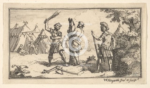 Fustigatio (John Beaver, Roman Military Punishments, 1725), after 1725. Creator: William Hogarth.