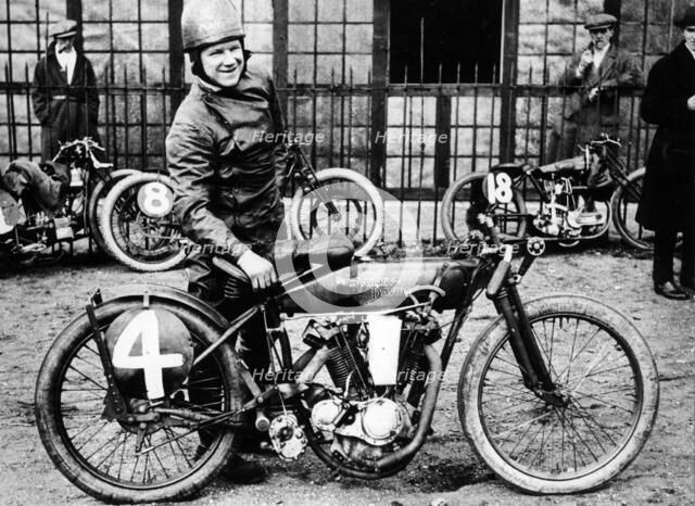 FW Dixon with a Harley-Davidson, 1923. Artist: Unknown