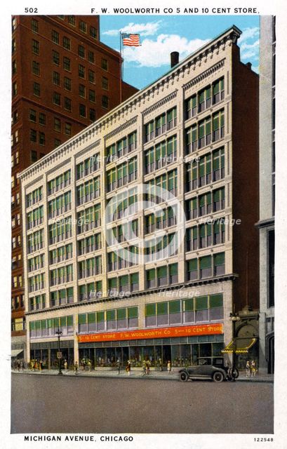 FW Woolworth Co 5 and 10 Cent store, Chicago, Illinois, USA, 1928. Artist: Unknown