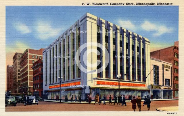 FW Woolworth Company Store, Minneapolis, Minnesota, USA, 1940. Artist: Unknown
