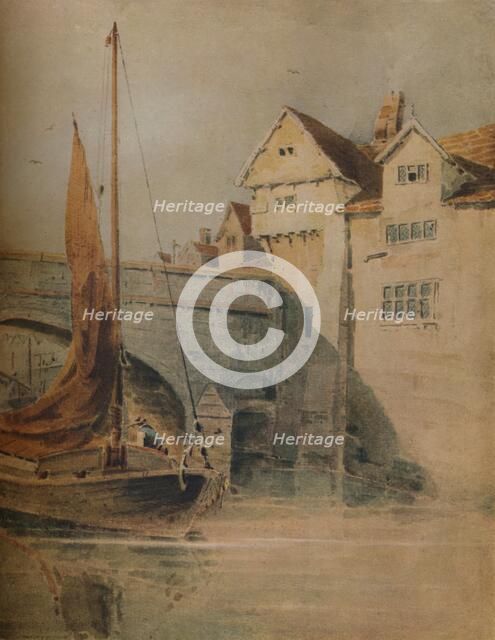 'Fye Bridge, Norwich', c1835, (1938). Artist: John Thirtle.