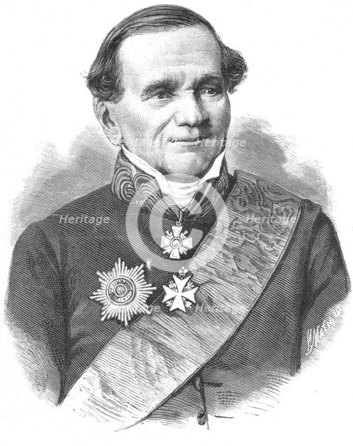 Fyodor Nikolayevich Glinka (1786-1880). Artist: Matyushin, Ivan Ivanovich (1846-?)