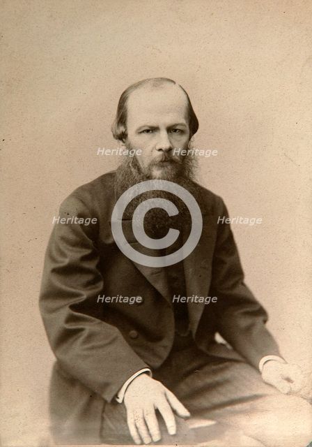 Fyodor Dostoevsky, Russian novelist, c1860-c1881. Artist: Lauffert