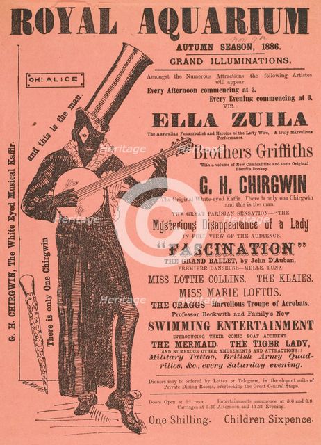 'G. H. Chirgwin, The White Eyed Musical Kaffir', 1886.  Creator: Unknown.