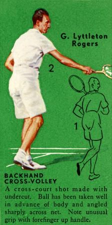 G. Lyttleton Rogers - Backhand Cross-Volley c1935. Creator: Unknown