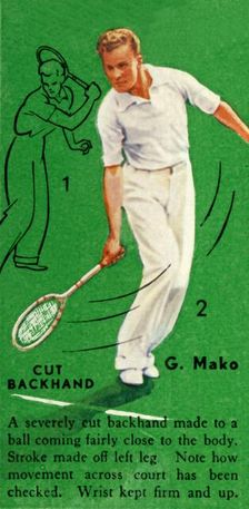 G. Mako - Cut Backhand c1935. Creators: Gene Mako, Unknown