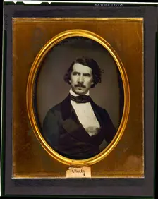 G.P.A. Healy, half-length portrait, facing front, between 1844 and 1860. Creator: Mathew Brady