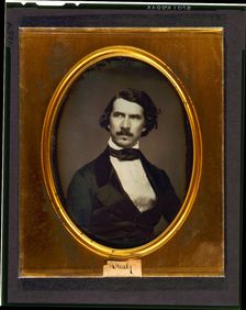 G.P.A. Healy, half-length portrait, facing front, between 1844 and 1860. Creator: Mathew Brady
