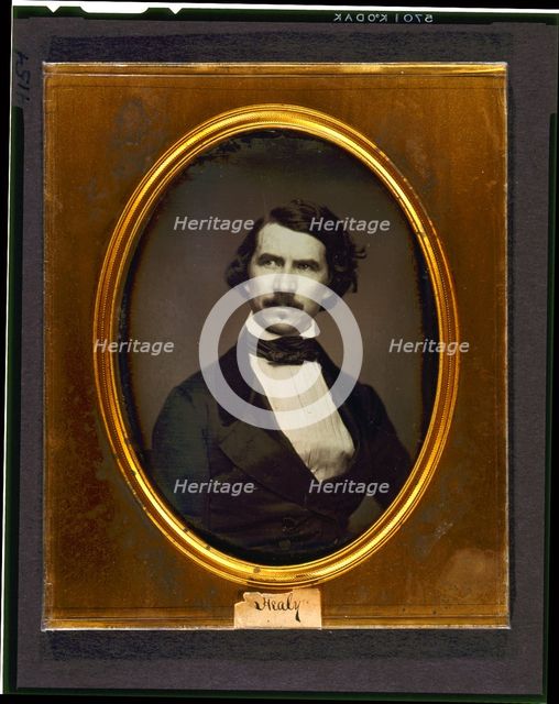 G.P.A. Healy, half-length portrait, facing front, between 1844 and 1860. Creator: Mathew Brady.
