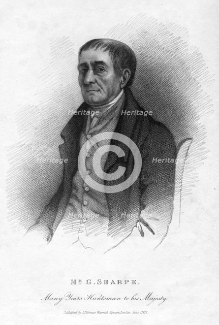 G Sharpe, royal huntsman, 1827. Artist: Unknown