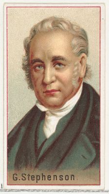 G. Stephenson, printer's sample for the World's Inventors souvenir album (A25) for Allen &..., 1888. Creator: Allen & Ginter