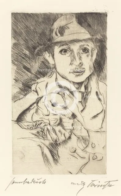 Knabe mit Hund (Boy with Dog), 1915. Creator: Lovis Corinth.