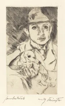 Knabe mit Hund (Boy with Dog), 1915. Creator: Lovis Corinth