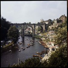 Knaresborough Viaduct, Knaresborough, Harrogate, North Yorkshire, 1950-1970. Creator: Walter Scott