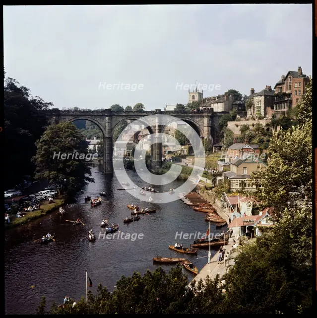 Knaresborough Viaduct, Knaresborough, Harrogate, North Yorkshire, 1950-1970. Creator: Walter Scott.