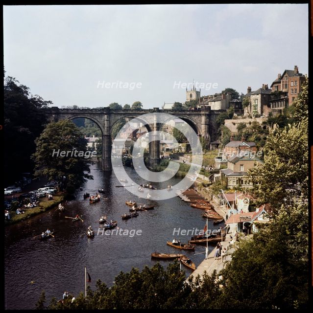 Knaresborough Viaduct, Knaresborough, Harrogate, North Yorkshire, 1950-1970. Creator: Walter Scott.