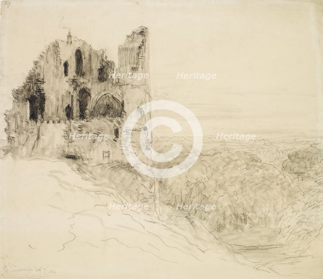 Knaresborough Castle, Yorkshire, 1844. Creator: David Cox the Elder.