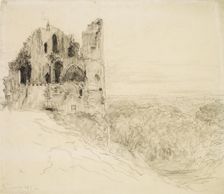 Knaresborough Castle, Yorkshire, 1844. Creator: David Cox the Elder
