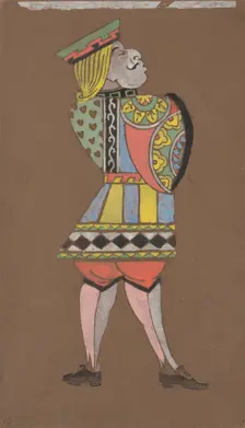 Knave of Hearts (costume design for Alice-in-Wonderland). Creator: William Penhallow Henderson