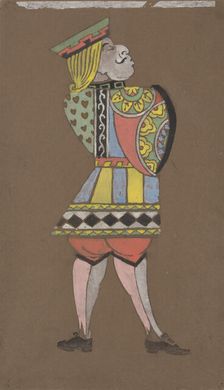 Knave of Hearts (costume design for Alice-in-Wonderland). Creator: William Penhallow Henderson
