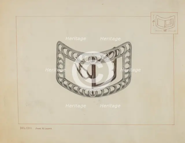 Knee Buckles, c. 1937. Creator: James M. Lawson.
