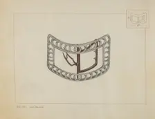 Knee Buckles, c. 1937. Creator: James M. Lawson