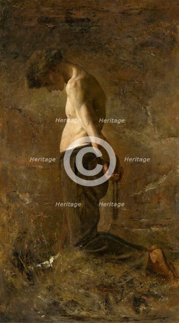 Kneeling Convict, 1878-1880. Creator: Ladislav Mednyanszky.