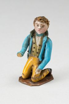 Kneeling Boy, France, Mid 19th century. Creator: Verres de Nevers