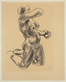 Kneeling Female Nude, between 1929 and 1934. Creator: George Kolbe