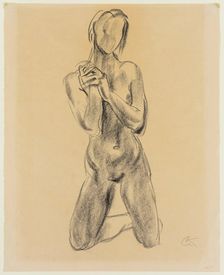 Kneeling Female Figure, c1930. Creator: George Kolbe