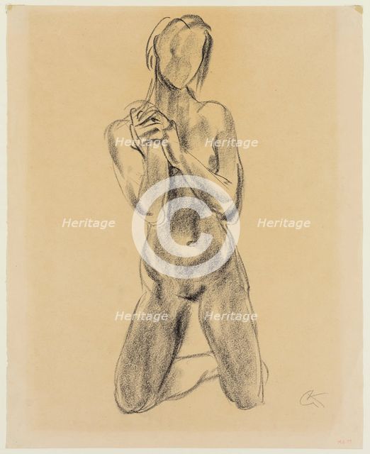 Kneeling Female Figure, c1930. Creator: George Kolbe.