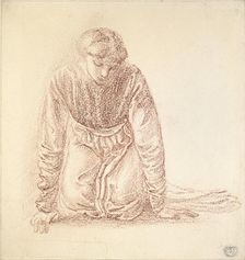 Kneeling Figure of a Woman, late 19th century. Artist: Sir Edward Coley Burne-Jones