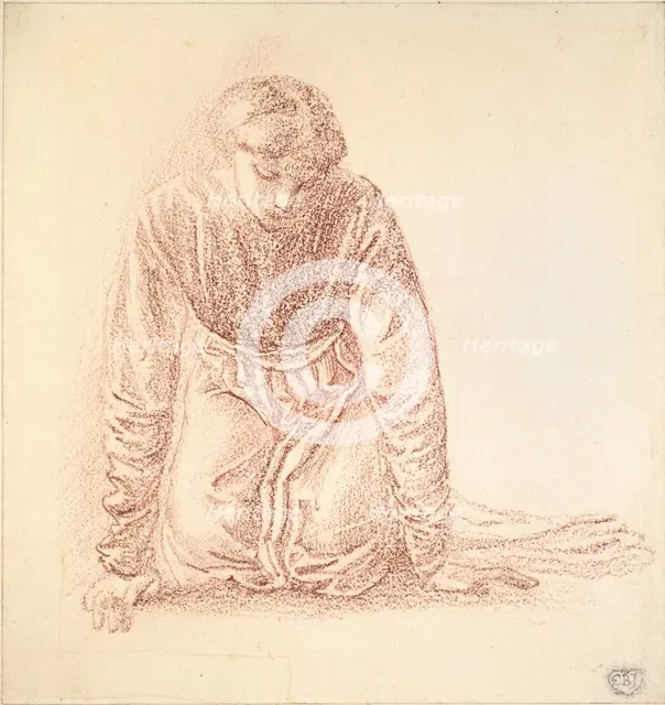 Kneeling Figure of a Woman, late 19th century. Artist: Sir Edward Coley Burne-Jones.