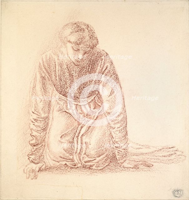 Kneeling Figure of a Woman, late 19th century. Artist: Sir Edward Coley Burne-Jones.