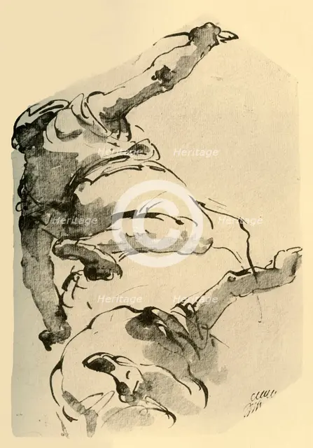 'Kneeling Figure, seen from behind', 1743-1744, (1928). Artist: Giovanni Battista Tiepolo.
