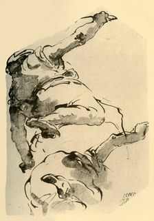 Kneeling Figure, seen from behind 1743-1744, (1928). Artist: Giovanni Battista Tiepolo
