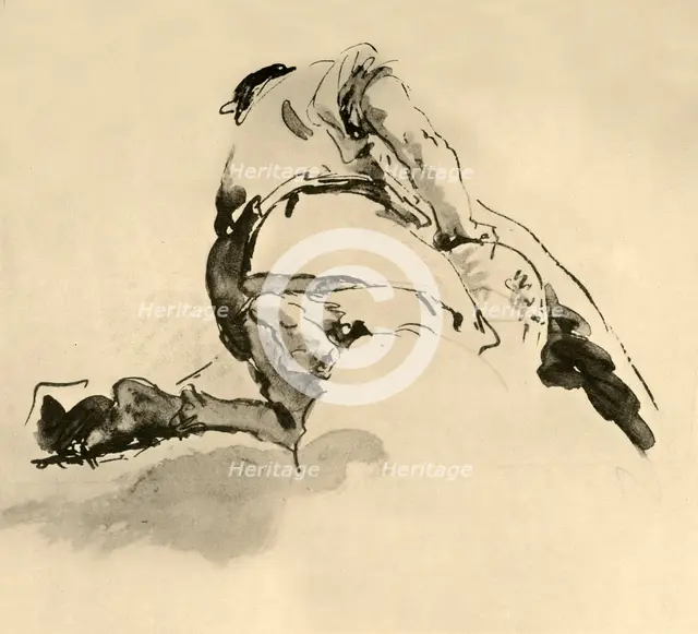 'Kneeling Figure seen from behind', mid 18th century, (1928). Artist: Giovanni Battista Tiepolo.
