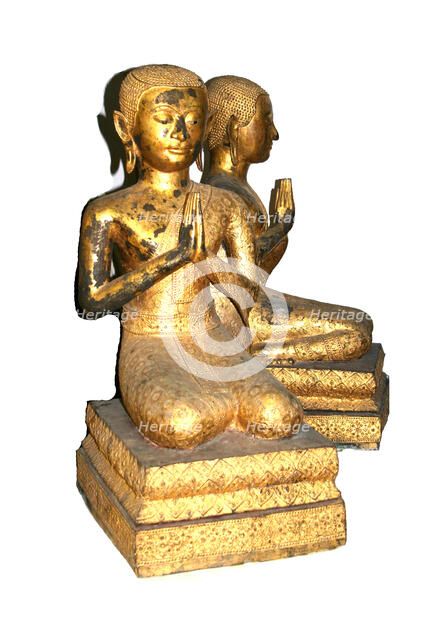 Kneeling Monk, 19th century. Creator: Unknown.