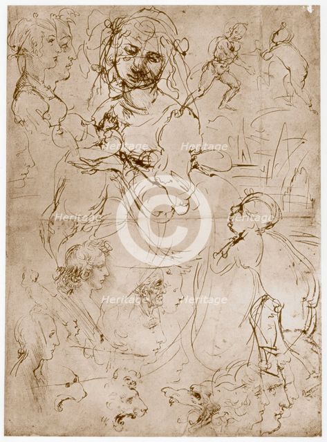 'Kneeling Madonna with the Child and St.John', 1478-1480. Artist: Leonardo da Vinci